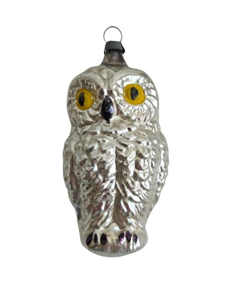 Antiker Christbaumschmuck, Eule, 30er Jahre