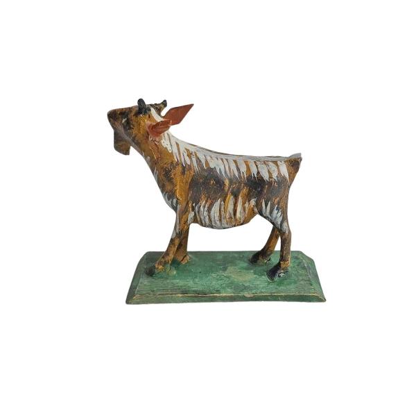 Antique grulich crib figurine, Goat / Ramgoat around 1900