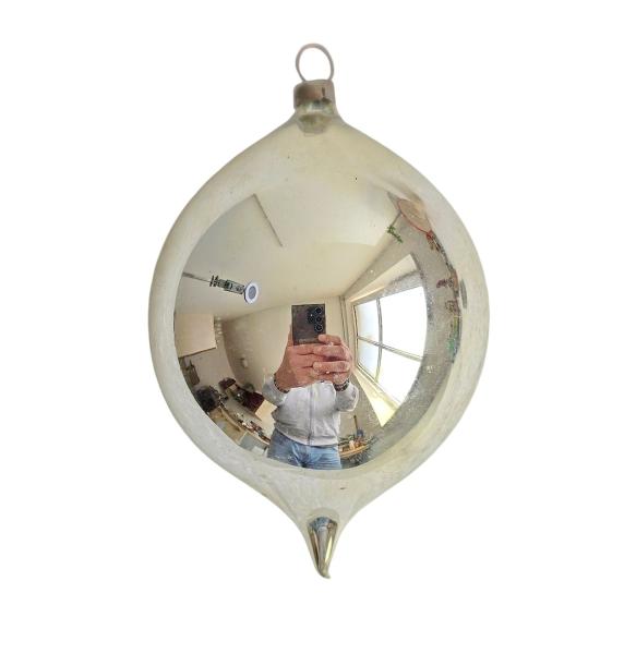 Antiker Christbaumschmuck, Diorama Kugel mit Singvögel um 1950