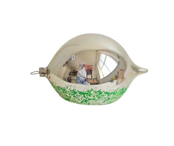 Antiker Christbaumschmuck, Diorama Kugel mit Singvögel um 1950