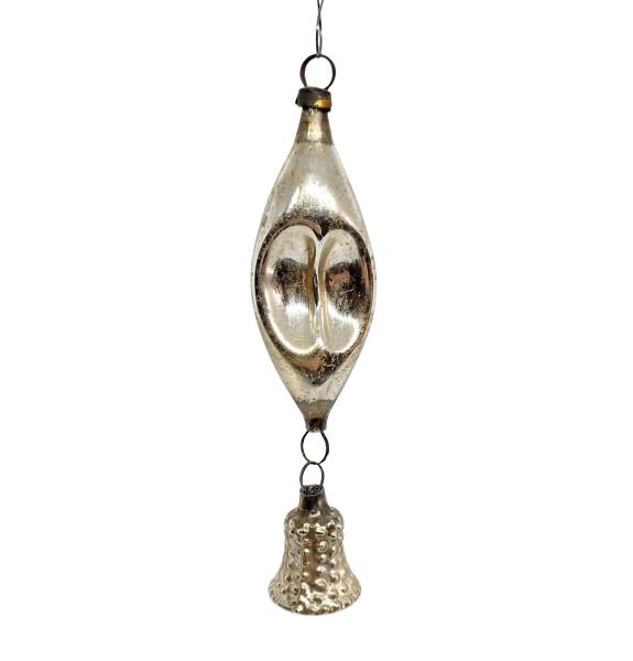 Lauscha Kugel mit Glöckchen um 1920