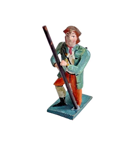 Antique grulich crib figurine, shepherd around 1900 (7 cm)