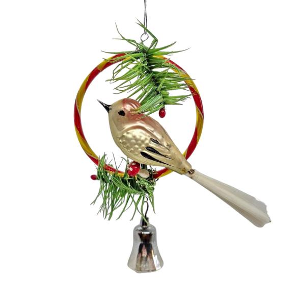 Gablonz Bird in Ring, ~ 1930