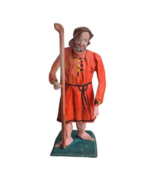 Antike Grulicher Krippenfigur / Hirte um 1900  (10 cm)