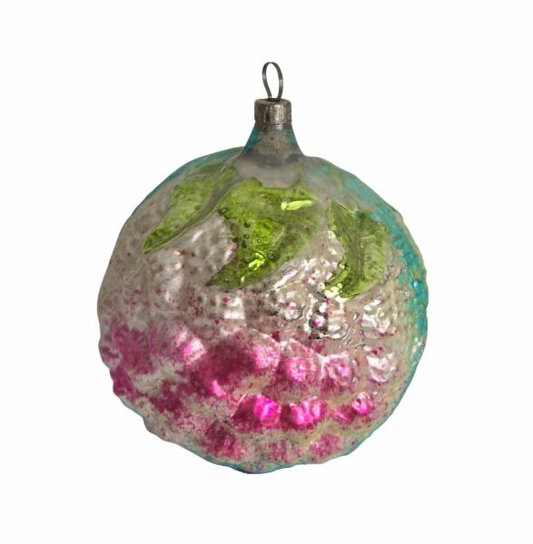 Lauscha Kugel with fruits / grapes, around 1910