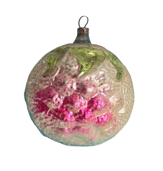 Lauscha Kugel with fruits / grapes, around 1910