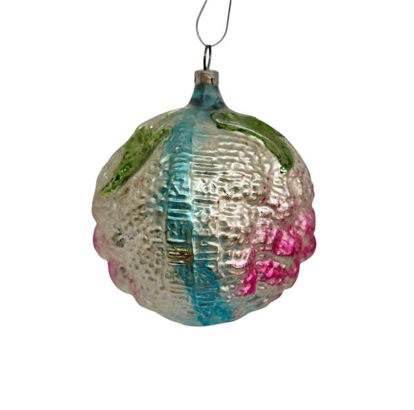 Lauscha Kugel with fruits / grapes, around 1910