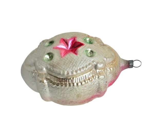 Lauscha Kugel with star on both sides, around 1910