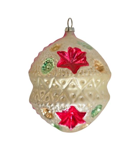 Lauscha Kugel with indent stars, around 1910