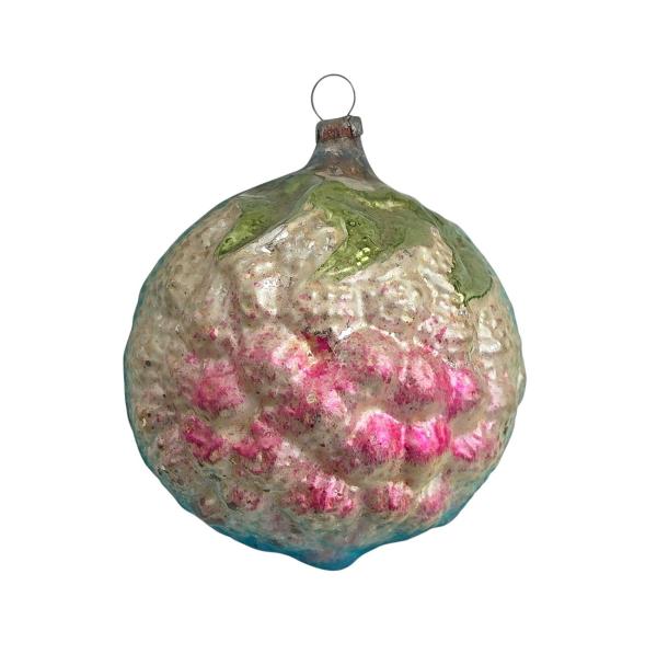 Lauscha Kugel with fruits / grapes, around 1910