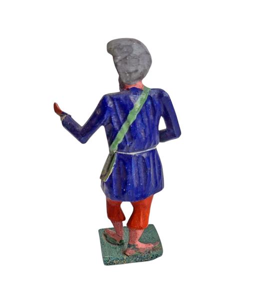 Antike Grulicher Krippenfigur / Hirte um 1900  (10 cm)