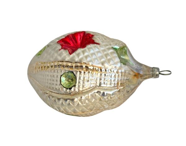 Lauscha Kugel with star on both sides, around 1910