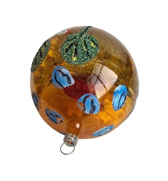 Indent diorama ball with fox and goose around 1950