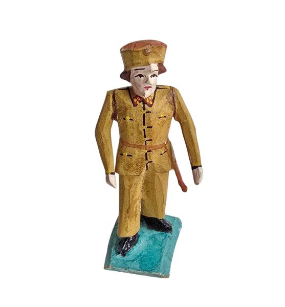 Antique grulich crib figurine, soldier, around 1920 (7 cm)