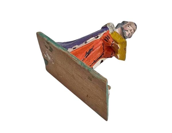 Antike Grulicher Krippenfigur / Hl. König Melchior um 1900 (10 cm)