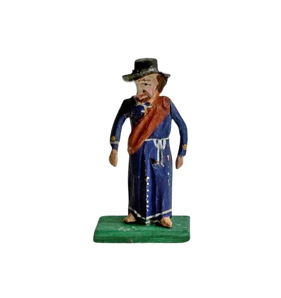 Antike Grulicher Krippenfigur / Hirte um 1900 (7 cm)