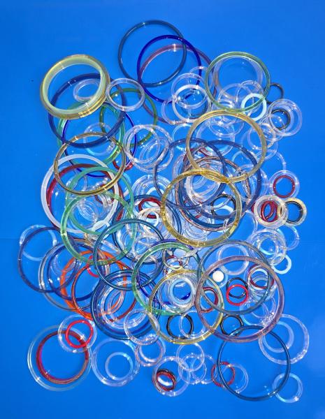 Konvolut Gablonzer Glasringe, ~ 1930