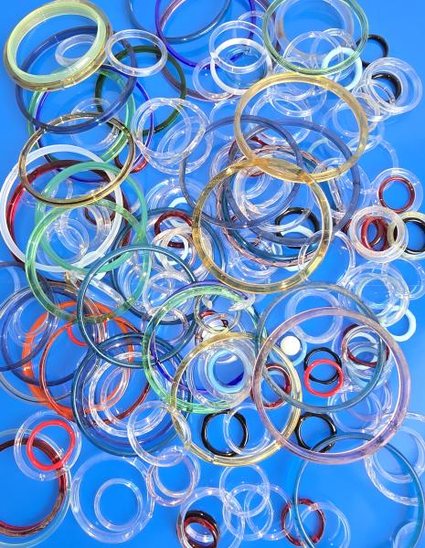 Konvolut Gablonzer Glasringe, ~ 1930