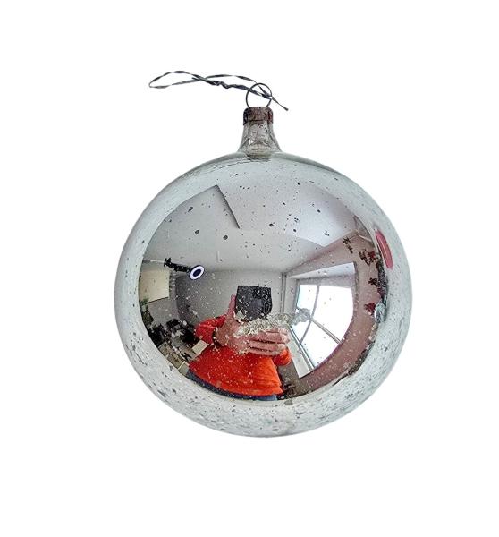 Verspiegelte Lauscha Kugel / Reflexkugel um 1910