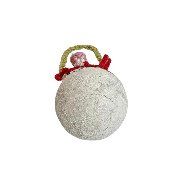 Chenille Santa on Spun Cotton Ball, ca. 1930