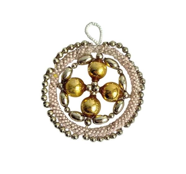Gablonzer Ornament aus Sprengperlen, 20er Jahre