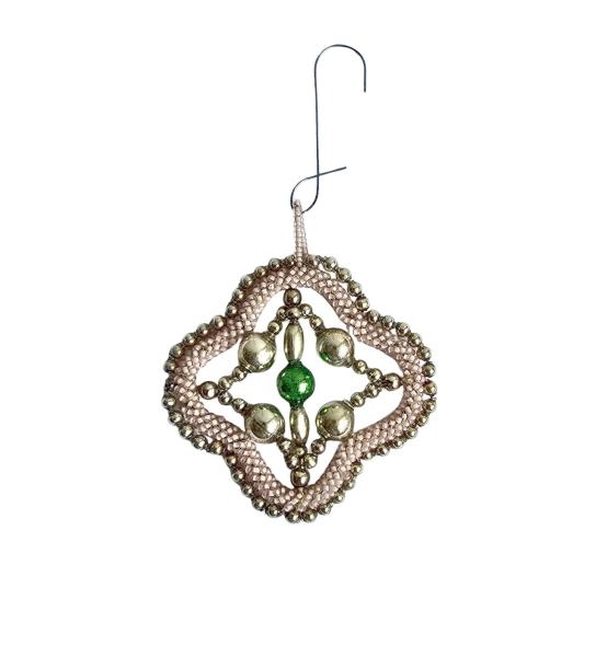 Gablonzer Ornament aus Sprengperlen, 20er Jahre