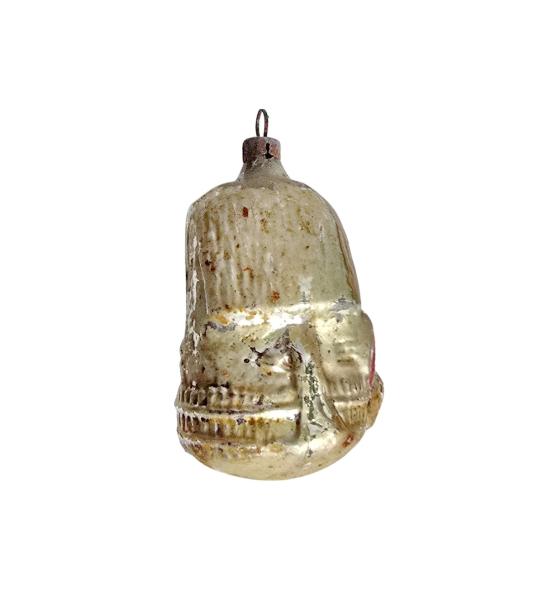 Antiker Christbaumschmuck, Haus mit Truthahn um 1920