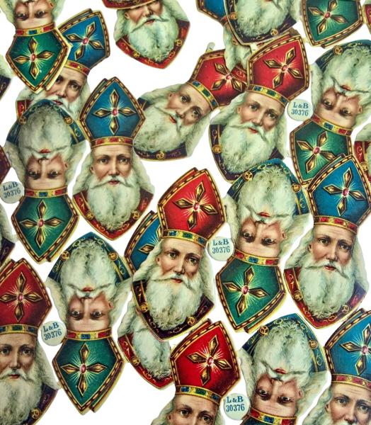 Konvolut Glanzbilder / Oblatenbilder, Nikolaus, L & B 30376 um 1920