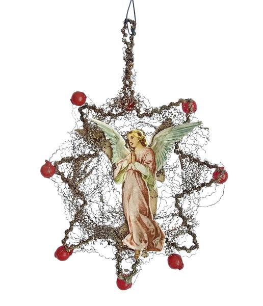 Antiker Christbaumschmuck, Ornament aus Draht um 1920
