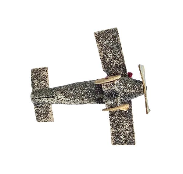 Flugzeug mit Krampus um 1930