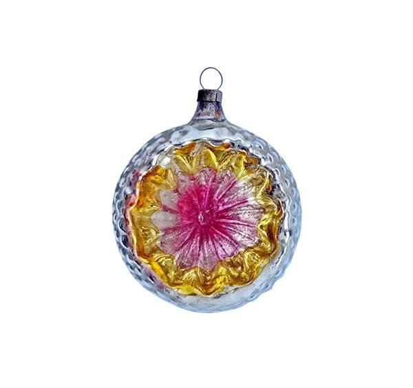 Verspiegelte Lauscha Kugel / Reflexkugel um 1920