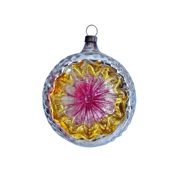 Verspiegelte Lauscha Kugel / Reflexkugel um 1920