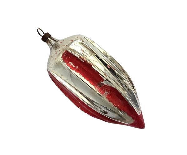 Ribbed glass kugel, Lauscha around 1910