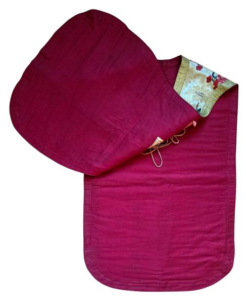 Antike weiße Kasel, Ornat, Messgewand, Vestment, Pluviale, 19. Jahrhundert