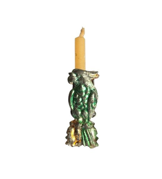 Metal Candle Holder, Clip, Bird around 1880/1890