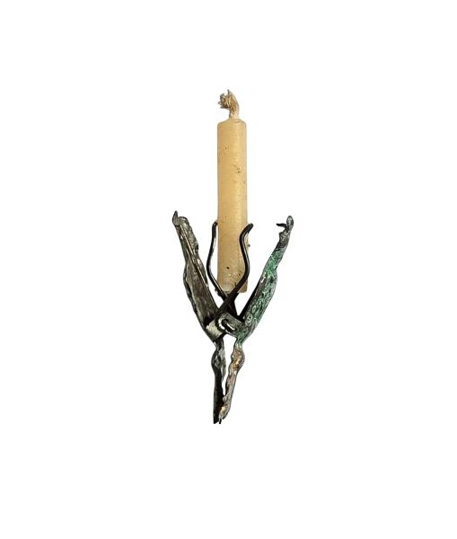 Metal Candle Holder, Clip, Bird around 1880/1890