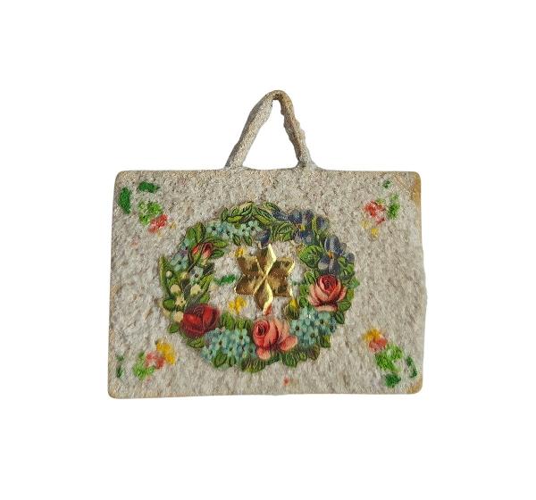 Tasche aus Karton, beglimmert, um 1930