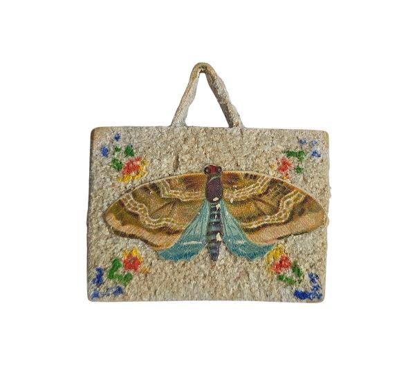 Tasche aus Karton, beglimmert, um 1930