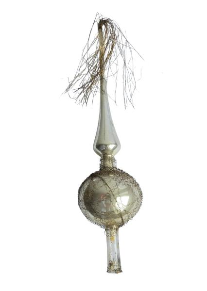 Christbaumspitze mit leonischen Drähten und Tinsel um 1930