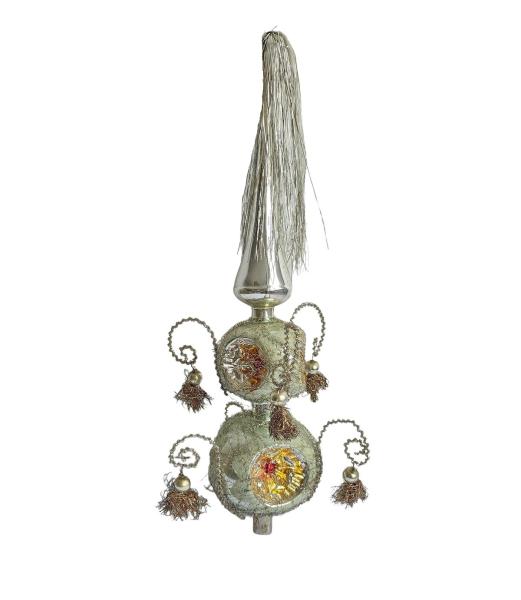 Christbaumspitze mit Drähten und Tinsel