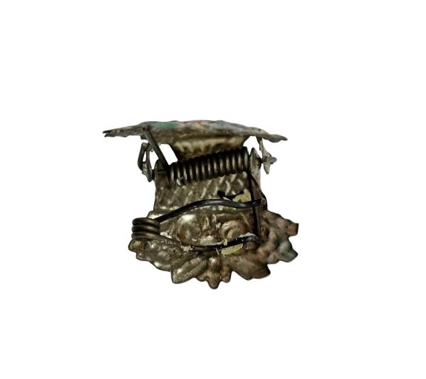 Metal Candle Holder on clip, flower basket around 1880/1890