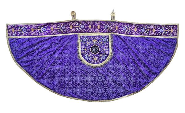 Antiker Rauchmantel - Chormantel, Messgewand, Vespermantel, Pluviale, Ornat um 1900