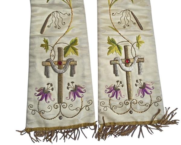 Antike Stola für Ornat, Messgewand, Vestment um 1900