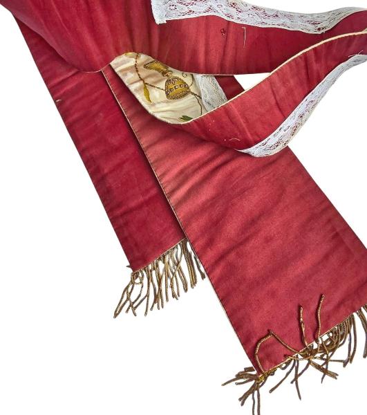 Antike Stola für Ornat, Messgewand, Vestment um 1900