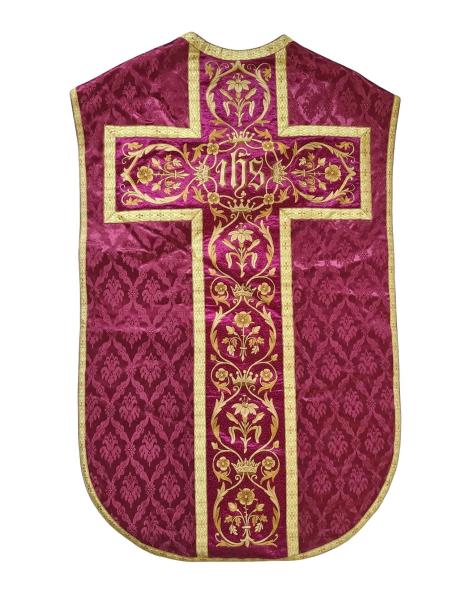 Weinrote Kasel, Ornat, Messgewand, Vestment, Pluviale