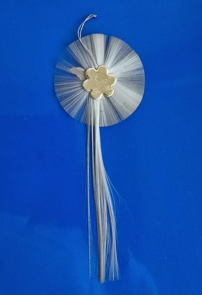 Ornament aus Glasseide mit Engel Oblate um 1920