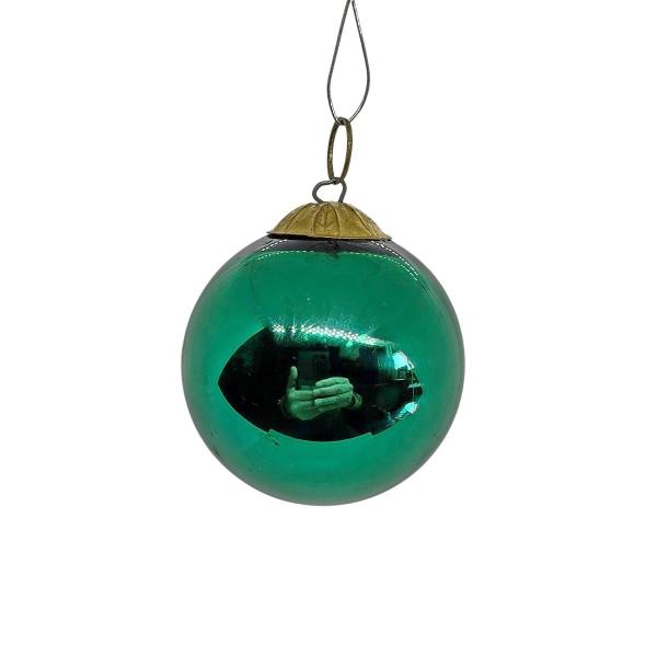 Grüne Biedermeierkugel, Meisenthal Vergo  (5 cm)