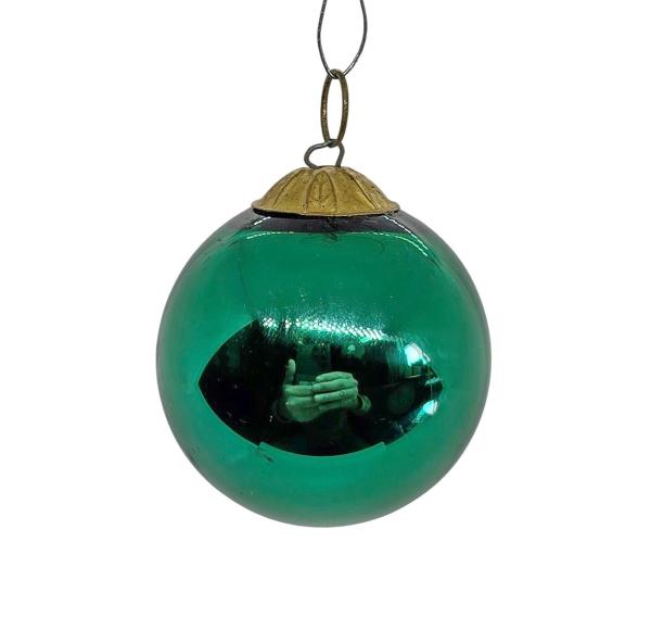 Grüne Biedermeierkugel, Meisenthal Vergo  (5 cm)