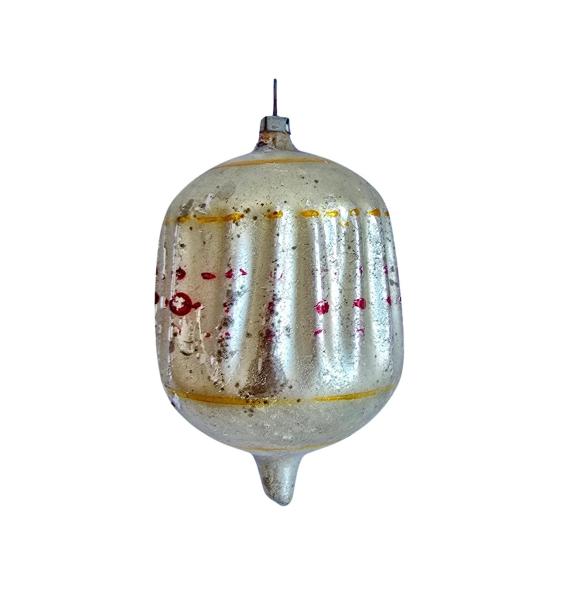 Ribbed glass kugel, Lauscha around 1910