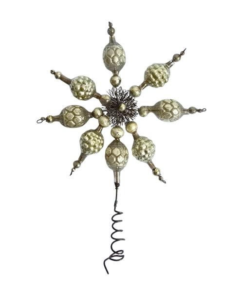 Christbaumspitze aus Glasperlen um 1900